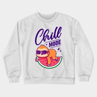 Sloth - Just Chillin - Watermelon Crewneck Sweatshirt